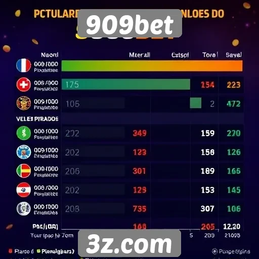 Estatísticas de popularidade do 909bet entre jogadores